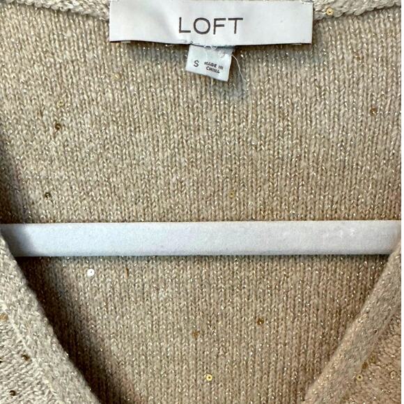 ANN TAYLOR LOFT Sequin V-Neck Sweater - Picture 8 of 12